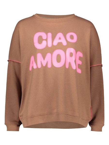 Miss goodlife Bluza "Ciao Amore" w kolorze jasnobrązowym rozmiar: XL. Brązowe bluzy bez kaptura damskie miss goodlife, xl, z bawełny. Za 240.99 zł.