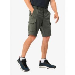 Spodenki turystyczne męskie Vaude Neyland Cargo Shorts. Zielone szorty męskie Vaude, bez kołnierzyka. Za 350.99 zł.