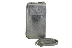 Listonoszka skórzana BARBERINI'S srebrna 908/1-16. Szare shopper bag damskie Barberinis, bez wzorów, ze skóry, przez ramię, duże, bez dodatków. Za 159.99 zł.