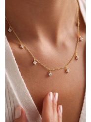 Lodie Silver Srebrny naszyjnik z elementami ozdobnymi - dł. 42 cm rozmiar: onesize. Szare naszyjniki damskie Lodie Silver, srebrne. Za 113.99 zł.