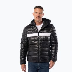 Kurtka zimowa męska Pitbull Shatto Quilted Hooded. Czarne kurtki męskie PITBULL, na zimę, l, bez wzorów, z syntetyku, bez kaptura. Za 279.99 zł.
