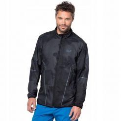 Kurtka lekka czarna softshell JACK WOLFSKIN FLYWEIGHT TRAIL. Czarne kurtki softshell damskie Jack Wolfskin, l, bez wzorów, z softshellu, bez kaptura. Za 329.00 zł.