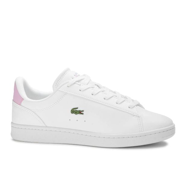 Buty damskie sneakersy sportowe Lacoste CARNABY SET 1263 SUJ. Białe buty sportowe na co dzień damskie Lacoste, bez wzorów, z jeansu, tenisowe. Za 269.00 zł.