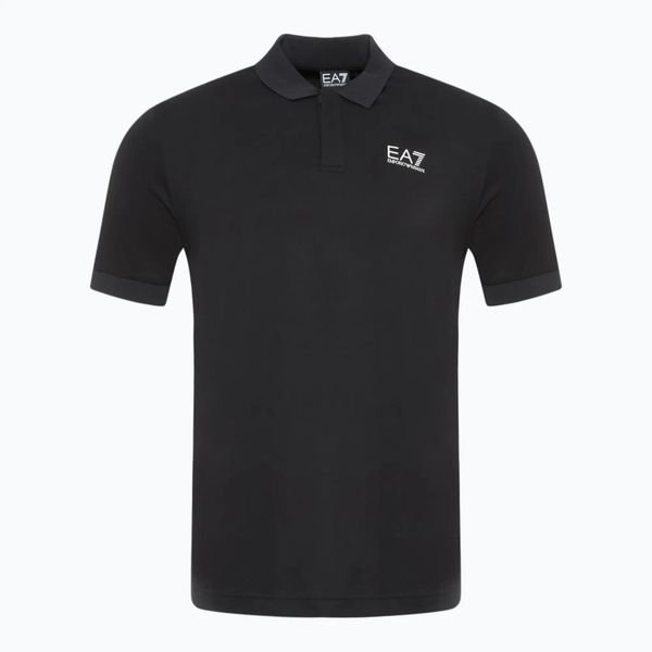 Koszulka męska EA7 Emporio Armani Train 7 Lines Polo black 1200. Czarne koszulki polo męskie EA7 Emporio Armani, m, bez wzorów, z bawełny, bez ramiączek. Za 369.99 zł.