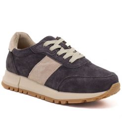 Skórzane półbuty damskie sneakersy brązowe Potocki 40354. Brązowe półbuty damskie POTOCKI, bez wzorów, ze skóry, sportowe, bez obcasa. Za 179.99 zł.
