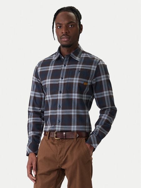 G-Star Raw Koszula Bristum 2.0 D23553 D748 Granatowy Slim Fit. Niebieskie koszule męskie G-Star Raw, m, bez wzorów, z bawełny, bez kołnierzyka, bez ramiączek. Za 299.99 zł.