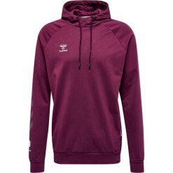 Bawełniana bluza z kapturem Hummel Move Grid. Niebieskie bluzy sportowe męskie HUMMEL, bez wzorów, z bawełny, sportowe, bez kołnierzyka, bez ramiączek. Za 251.50 zł.