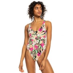 Jednoczęściowy strój kąpielowy PRINTED BEACH CLASSICS Czarny Kobiety. Czarne stroje jednoczęściowe damskie Roxy, s, bez wzorów. W wyprzedaży za 258.95 zł.