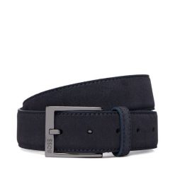 Pasek BOSS. Niebieskie paski męskie Boss, bez wzorów. Za 349.99 zł.