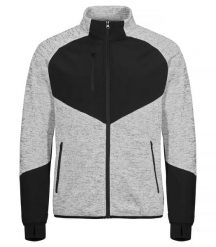 Clique Kurtka Haines z polaru i softshell – ciepła i praktyczna. Szare kurtki męskie CLIQUE, m, bez wzorów, z dzianiny, bez kaptura. Za 284.91 zł.