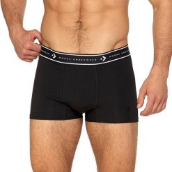 Czarne Bokserki Męskie Moraj. Czarne bokserki męskie Moraj, bez wzorów, z materiału. Za 34.99 zł.