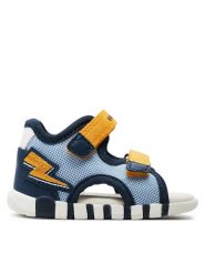 Geox Sandały B Sandal Iupidoo Boy B455PA 01454 CB42V Niebieski. Niebieskie sandały chłopięce Geox, ze skóry, bez zapięcia. Za 129.99 zł.