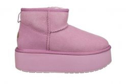 Śniegowce Emu Stinger Micro Flatform Mauve Mist 119198, Fioletowy, Skóra naturalna - 36. Fioletowe śniegowce damskie EMU, ze skóry. W wyprzedaży za 543.20 zł.