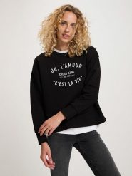 Cross Jeans Bluza w kolorze czarnym rozmiar: M. Czarne bluzy bez kaptura damskie Cross Jeans, m, z bawełny. Za 83.81 zł.