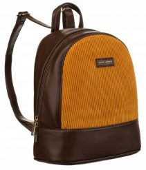Plecak damski David Jones 6877-3 musztardowy. Plecaki damskie David Jones, bez wzorów, ze skóry, eleganckie. Za 137.99 zł.