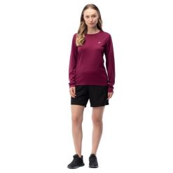 Damska Koszulka Treningowa Z Długim Rękawem Lope. Fioletowe bluzki sportowe damskie MARTES ESSENTIALS, l, z materiału, bez kołnierzyka, bez ramiączek. Za 55.99 zł.