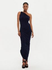 NORMA KAMALI Sukienka koktajlowa KK2243PL287951 Granatowy Slim Fit. Niebieskie sukienki damskie NORMA KAMALI, l, bez wzorów, z syntetyku, wizytowe, bez kołnierzyka, bez ramiączek. Za 749.99 zł.