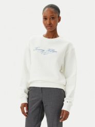 Tommy Hilfiger Bluza WW0WW45430 Écru Regular Fit. Bluzy bez kaptura damskie Tommy Hilfiger, m, z bawełny. Za 399.99 zł.
