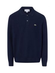 Lacoste swetry z dzianiny Mężczyźni Bawełna (100%) niebieski, 6. Niebieskie swetry męskie Lacoste, l, bez wzorów, z bawełny, bez kołnierzyka. Za 799.95 zł.