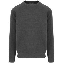 Męski Sweter Just Hoods Graduate Heather Heavyweight Jumper. Brązowe swetry męskie AWDIS, m, bez wzorów, bez kołnierzyka. Za 133.99 zł.