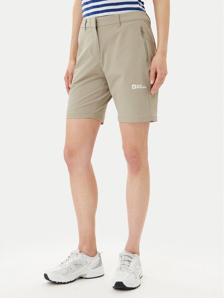 Jack Wolfskin Szorty sportowe Hikeout A63931 Beżowy Regular Fit. Brązowe spodenki sportowe damskie Jack Wolfskin, z syntetyku, trekkingowe. Za 339.99 zł.