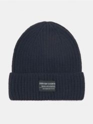 Prążkowana czapka beanie - granatowy. Niebieskie czapki męskie Sinsay, bez wzorów, prążkowane. Za 15.99 zł.