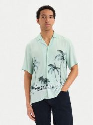 BOSS Koszula Rayer 50559632 Turkusowy Regular Fit. Niebieskie koszule męskie Boss, l, bez wzorów, z wiskozy, bez kołnierzyka, bez ramiączek. Za 499.99 zł.