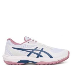 Buty do tenisa Asics. Białe buty sportowe na co dzień damskie Asics, bez wzorów, tenisowe. Za 369.99 zł.
