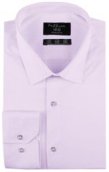 Jednokolorowa, Bawełniana Koszula o Prostym Kroju - Jasny Fiolet. Koszule męskie Pazzani, bez wzorów, z bawełny, bez kołnierzyka, bez ramiączek. Za 169.00 zł.