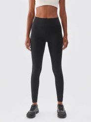 4F Legginsy sportowe w kolorze czarnym rozmiar: M/L. Czarne legginsy damskie 4f, l, bez wzorów, z materiału. Za 79.03 zł.