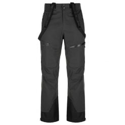 Męskie spodnie typu hardshell Kilpi LAZZARO-M. Czarne spodnie materiałowe męskie Kilpi, bez wzorów, z hardshellu, eleganckie, z podwyższonym stanem. Za 598.00 zł.