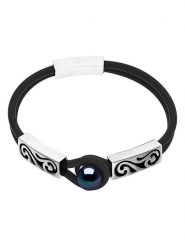 Pearline Srebrna bransoletka z perłą rozmiar: 18 cm. Czarne biżuteria dla mężczyzn Pearline, z perłą, srebrne. Za 434.99 zł.