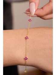 Lodie Silver Srebrna bransoletka z elementem ozdobnym rozmiar: onesize. Czerwone bransoletki damskie Lodie Silver, srebrne. Za 65.99 zł.