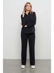 &Co Woman Spodnie "Charlotte" w kolorze czarnym rozmiar: L. Czarne spodnie materiałowe damskie &Co Woman, bez wzorów, z materiału, z podwyższonym stanem. Za 219.45 zł.