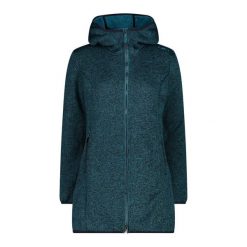 Kurtka parka damska z odpinanym kapturem CMP. Niebieskie kurtki damskie CMP, bez wzorów, z dzianiny, z kapturem. Za 338.90 zł.