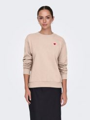 JDY Bluza w kolorze beżowym rozmiar: L. Brązowe bluzy bez kaptura damskie JDY, l, z bawełny. Za 90.45 zł.