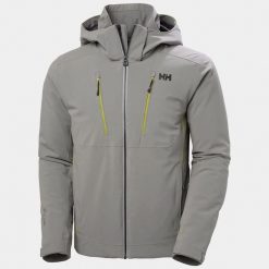 Kurtka Narciarska męska Helly Hansen Alpha 4.0 Jacket. Szare kurtki męskie Helly Hansen, na zimę, m, bez wzorów, sportowe, bez kaptura. Za 1,999.00 zł.