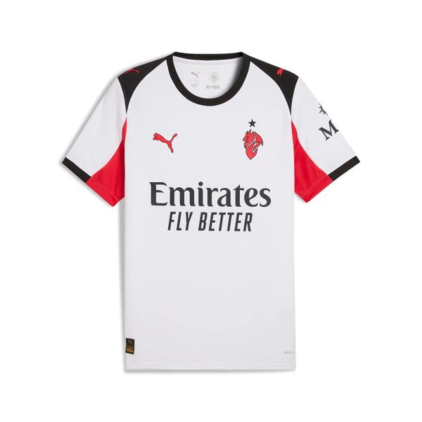 Puma Acm Wyjazdowa Koszulka Replika T-Shirt Dorosłych. Białe t-shirty męskie Puma, s, bez wzorów, bez kołnierzyka. Za 429.99 zł.