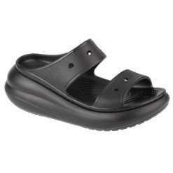 Klapki Crocs Classic Crush Sandal 207670-001 czarne. Czarne klapki damskie bez wzorów, bez obcasa. Za 318.86 zł.