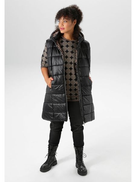 Aniston Kamizelka pikowana w kolorze czarnym rozmiar: 50. Czarne kamizelki damskie Aniston. Za 143.90 zł.