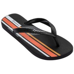 Klapki Ipanema Graphics 83532-AP255 czarne. Czarne klapki i japonki męskie z gumy. Za 126.02 zł.