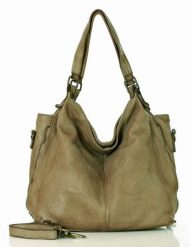 Torebka damska beżowa MARCO MAZZINI v47e. Brązowe shopper bag damskie bez wzorów, z bawełny, na ramię, bez dodatków. Za 489.25 zł.