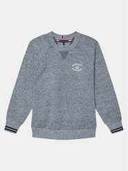 Tommy Hilfiger Sweter Monotype KB0KB09070 Niebieski Regular Fit. Niebieskie swetry chłopięce Tommy Hilfiger, bez wzorów, z bawełny, bez kołnierzyka. Za 199.99 zł.