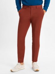 Finshley & Harding London Spodnie - Hoxdon Mężczyźni Slim Fit pomarańczowy, 54. Brązowe spodnie wizytowe męskie Finshley & Harding London. Za 299.95 zł.