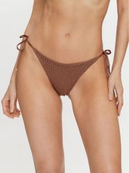 Guess Dół od bikini E4GO06 KC5Z0 Brązowy. Brązowe bikini damskie Guess, z aplikacjami. Za 399.99 zł.