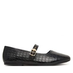 Baleriny Clarks. Czarne baleriny damskie Clarks, bez wzorów, bez obcasa. Za 349.99 zł.