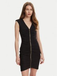 Just Cavalli Sukienka koktajlowa 78PAO949 Czarny Slim Fit. Czarne sukienki damskie Just Cavalli, bez wzorów, z syntetyku, wizytowe, bez kołnierzyka, bez ramiączek. Za 999.99 zł.