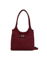 Guess Torebka Samantha Mini HWSG23 13750 Bordowy. Czerwone torebki klasyczne damskie Guess, z aplikacjami, z materiału, bez dodatków. Za 494.99 zł.