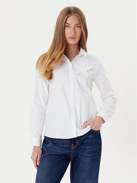 Tatuum Koszula Susan T2504.084 Biały Regular Fit. Białe koszule damskie Tatuum, bez wzorów, z bawełny, bez kołnierzyka, bez ramiączek. Za 165.99 zł.