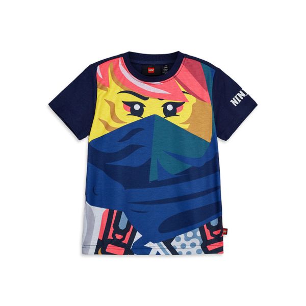 Koszulka dziecięca LEGO NINJAGO Tano 311 z bawełny organicznej, granatowa. Niebieskie koszulki dziewczęce LEGO, s, z aplikacjami, z bawełny, bez ramiączek. Za 59.99 zł.